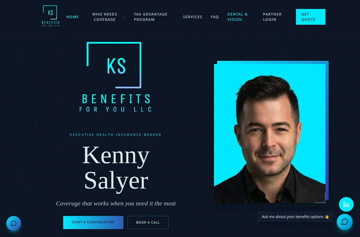 The Broker design, based on a website we built
